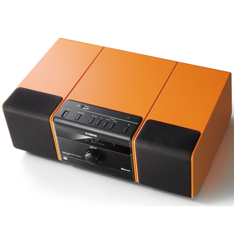 雅马哈(Yamaha)MCR-B020 音响 音箱 CD机 USB播放机 迷你音响 组合音响 蓝牙音响 定时闹钟 电脑音响 橙色